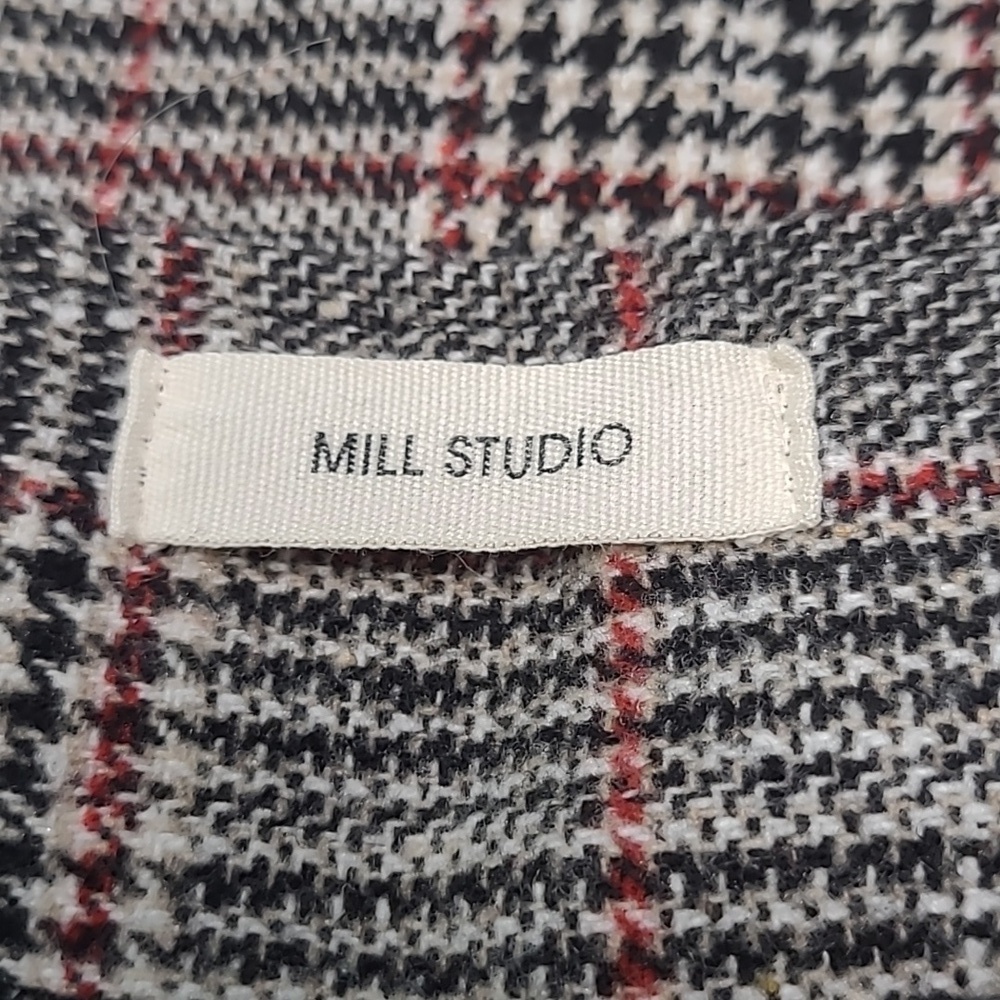Mill Studio Black and White Plaid Tweed Style Jumper - Picture 7 of 8